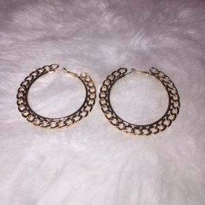 Gold Chain Link Earrings